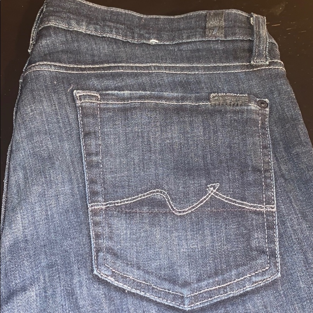 74AM EUC WO Bootcut Jeans. Sz. 32. Dark Blue Wash.